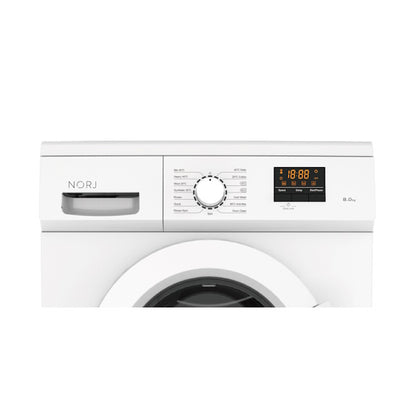 NORJ 8kg Front Load Washer - White