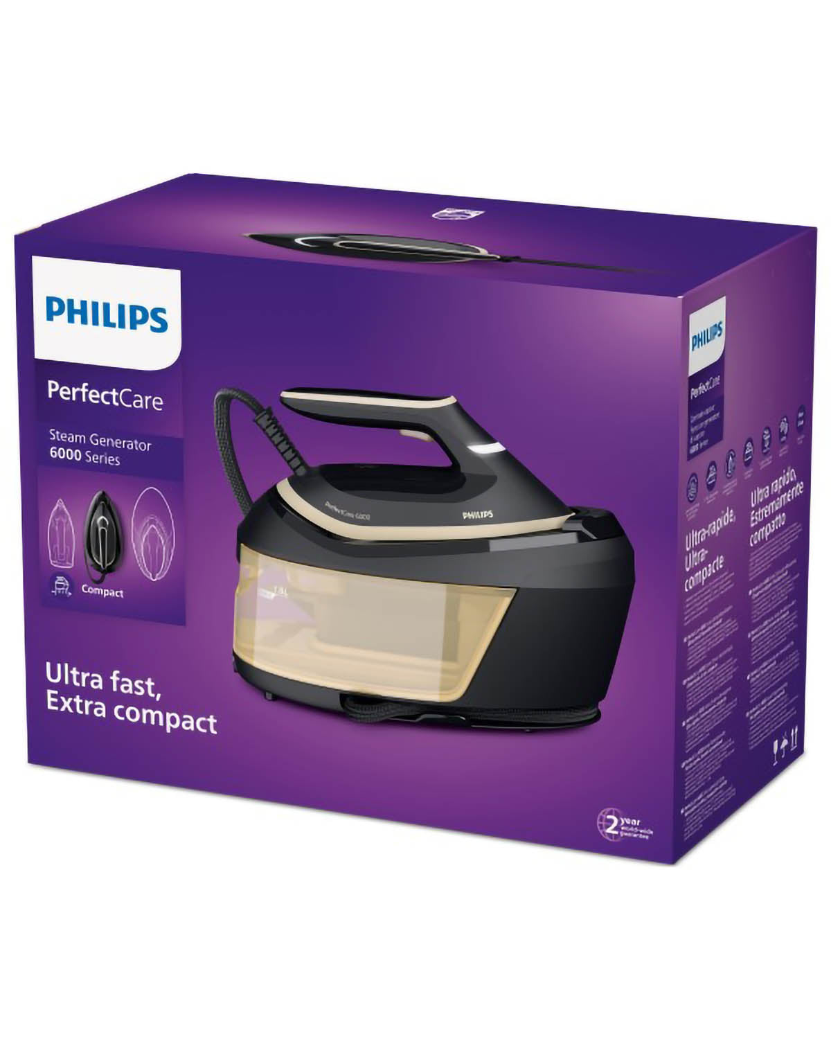 Philips PerfectCare Steam Generator Iron - Black/Gold (6000 Series)