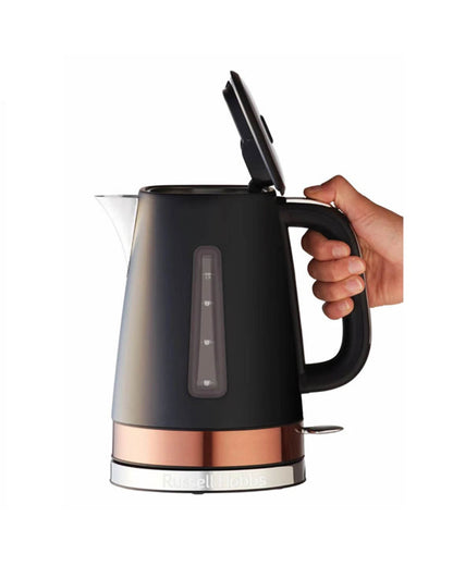 Russell Hobbs 1.7 Litre Brooklyn Kettle - Black with Copper Details