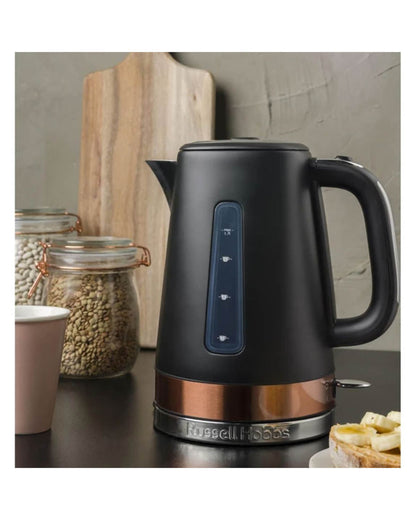 Russell Hobbs 1.7 Litre Brooklyn Kettle - Black with Copper Details
