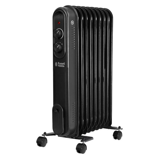 Russell Hobbs 2000W 9-Fin Oil Heater - Matte Black