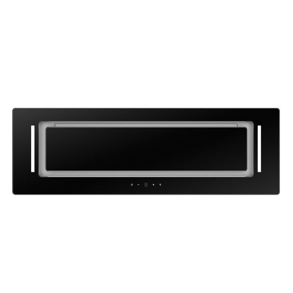 Schweigen 90cm Non-Silent Undermount Rangehood - Black/ Glass