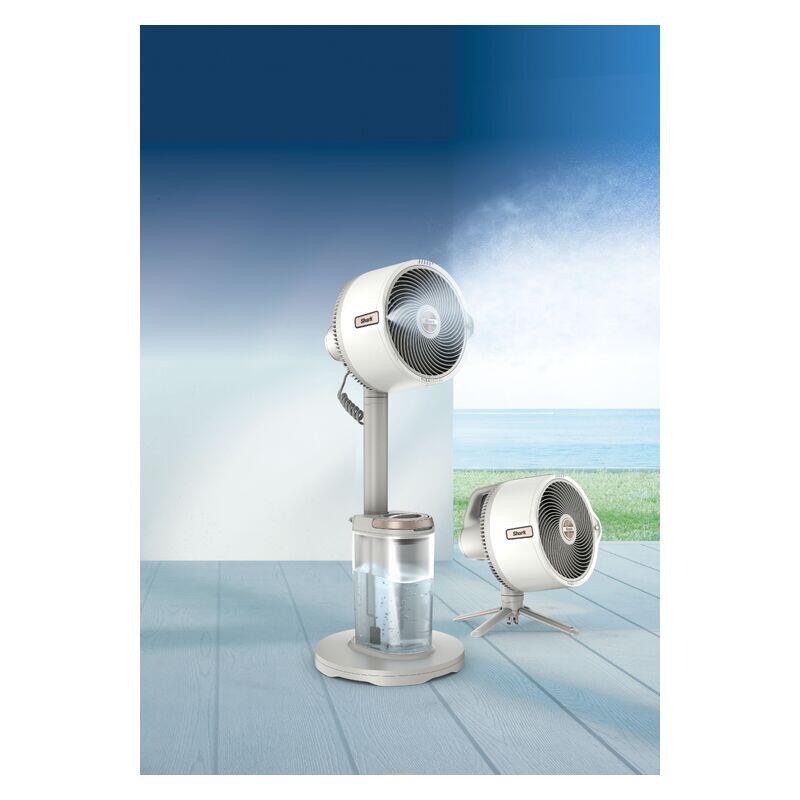 Shark FlexBreeze Pro-Mist 2-in-1 Portable Pedestal Fan with Misting System - White