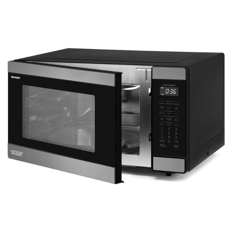 Sharp 36L Pro Airfry Convection Microwave - Black Stainless Steel
