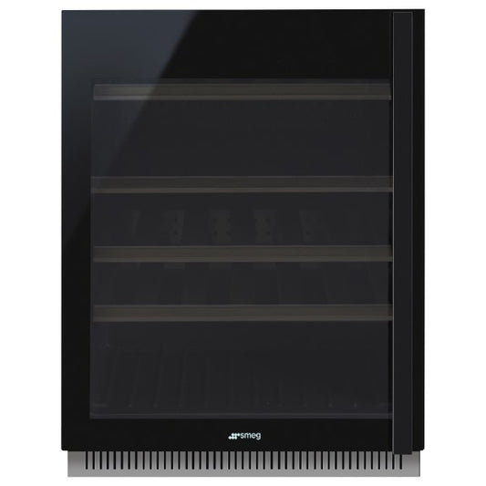 Smeg Dolce Stil Novo Left Hand Built-In Wine Cooler - Black