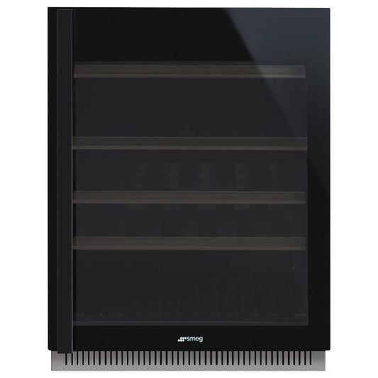 Smeg Dolce Stil Novo Right Hand Built-In Wine Cooler - Black