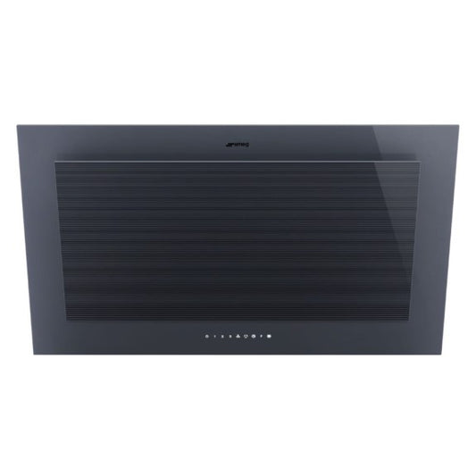 Smeg 90cm Vertical Wall Mounted Rangehood - Grey (Linea)