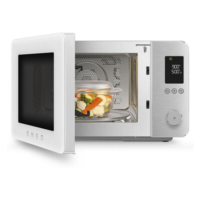 Smeg 27L Combi Microwave Oven - Matte White