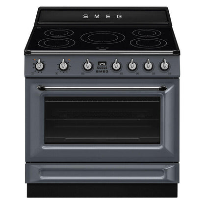Smeg 90cm Victoria Induction Pyro Cooker - Slate Grey