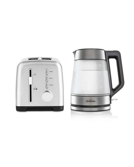 Sunbeam Stainless Steel TAM1003SS Toaster & KE6200 Kettle Bundle