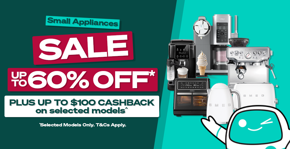 Up to 60% off Small Appliances & Cashback