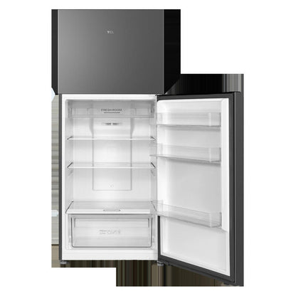 TCL 420L Top Mount Fridge Freezer - Crystal Ash Grey