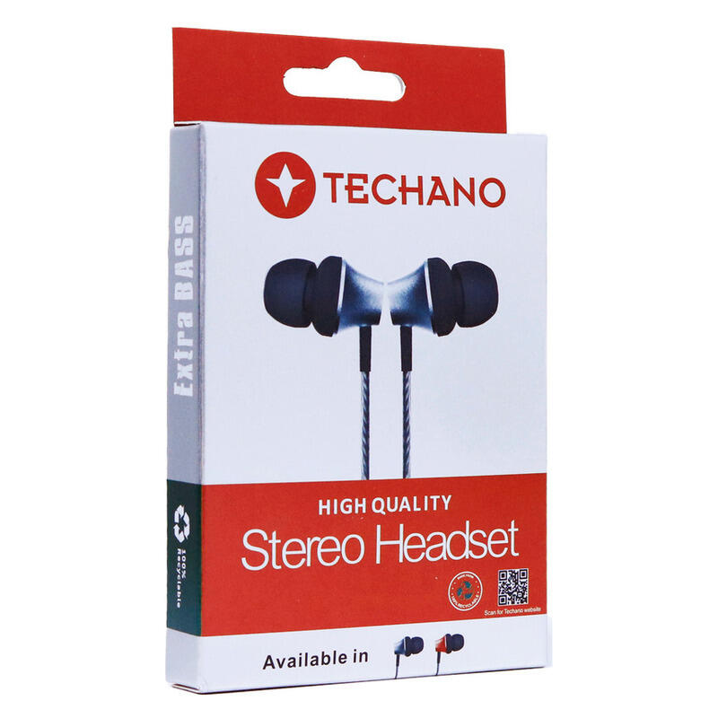 Techano High Quality Stereo Headset -  Red