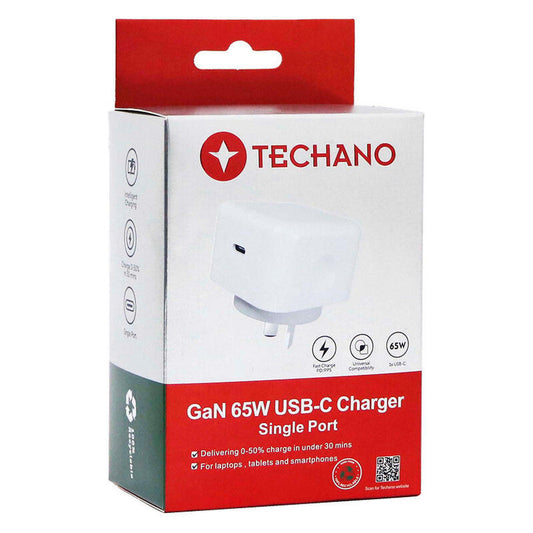 Techano GaN 65W USB-C Charger Single Port