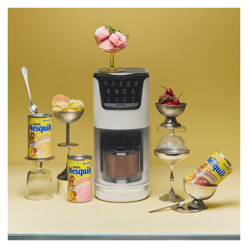 Tefal Dolci Rise Drinks & Dessert Maker with Nesquik Tins - White