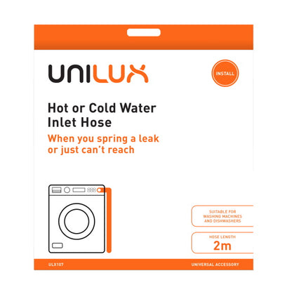 Unilux 2m Hot or Cold Water Inlet Hose