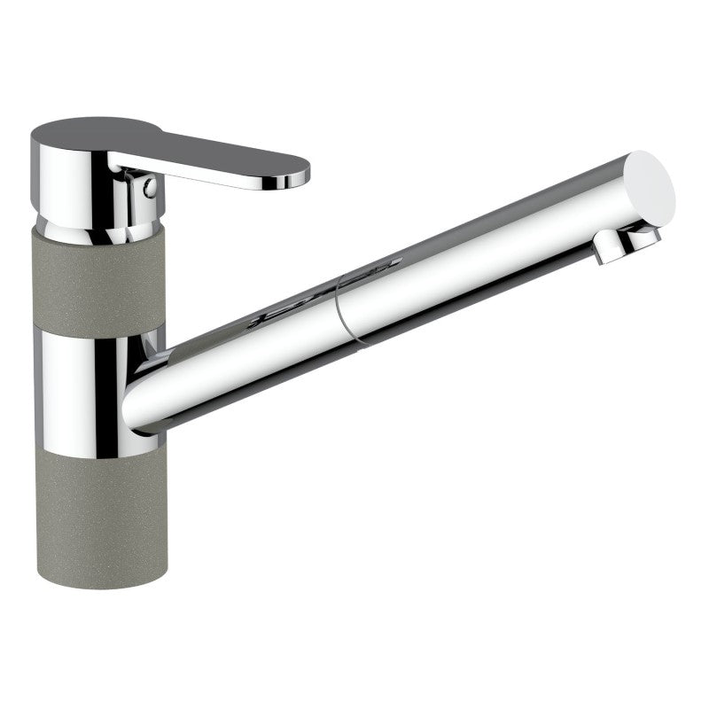 Armando Vicario ISA Pullout Kitchen Mixer - Chrome/Concrete