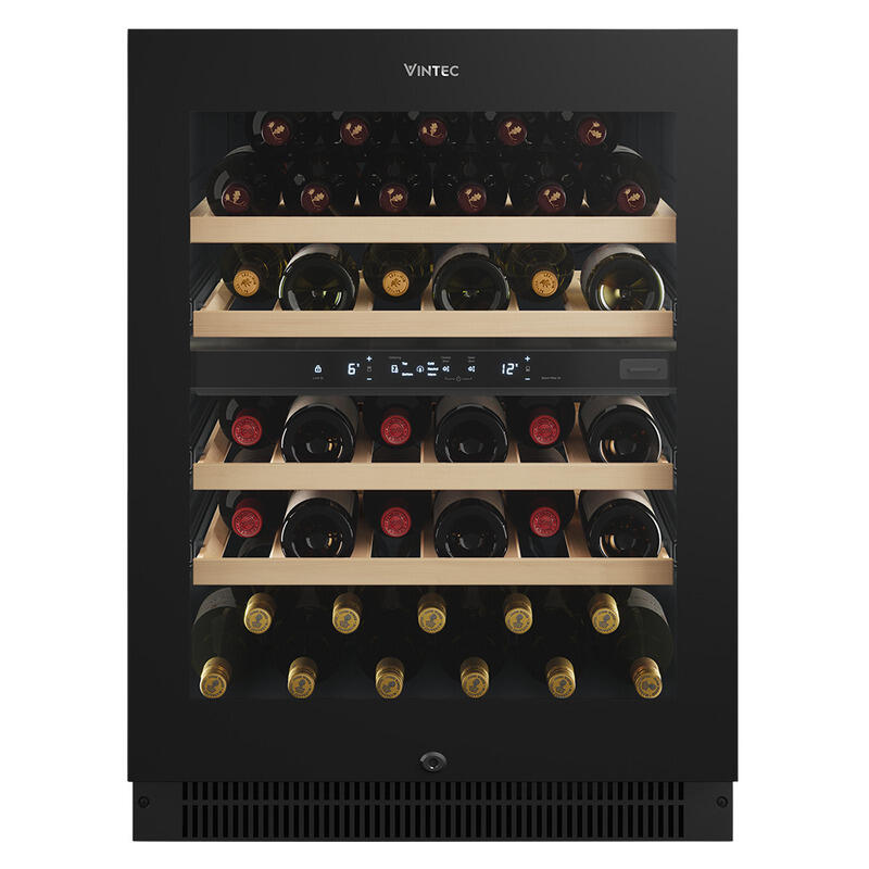 Vintec 40 Bottle Dual Zone Wine Fridge Cabinet - Black