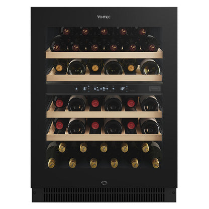 Vintec 40 Bottle Dual Zone Wine Fridge Cabinet - Black
