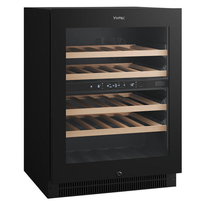 Vintec 40 Bottle Dual Zone Wine Fridge Cabinet - Black