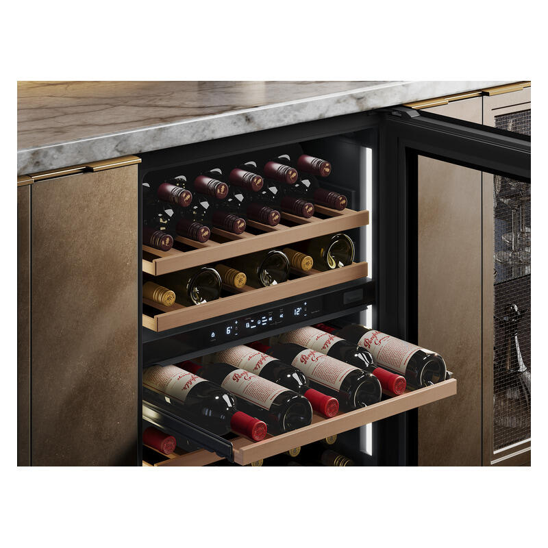 Vintec 40 Bottle Dual Zone Wine Fridge Cabinet - Black
