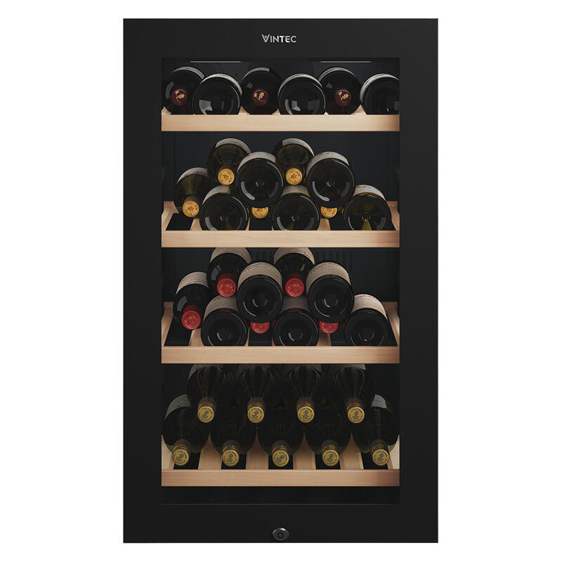 Vintec 35 Bottle Under-Counter Wine Fridge Cabinet - Black