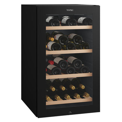 Vintec 35 Bottle Under-Counter Wine Fridge Cabinet - Black