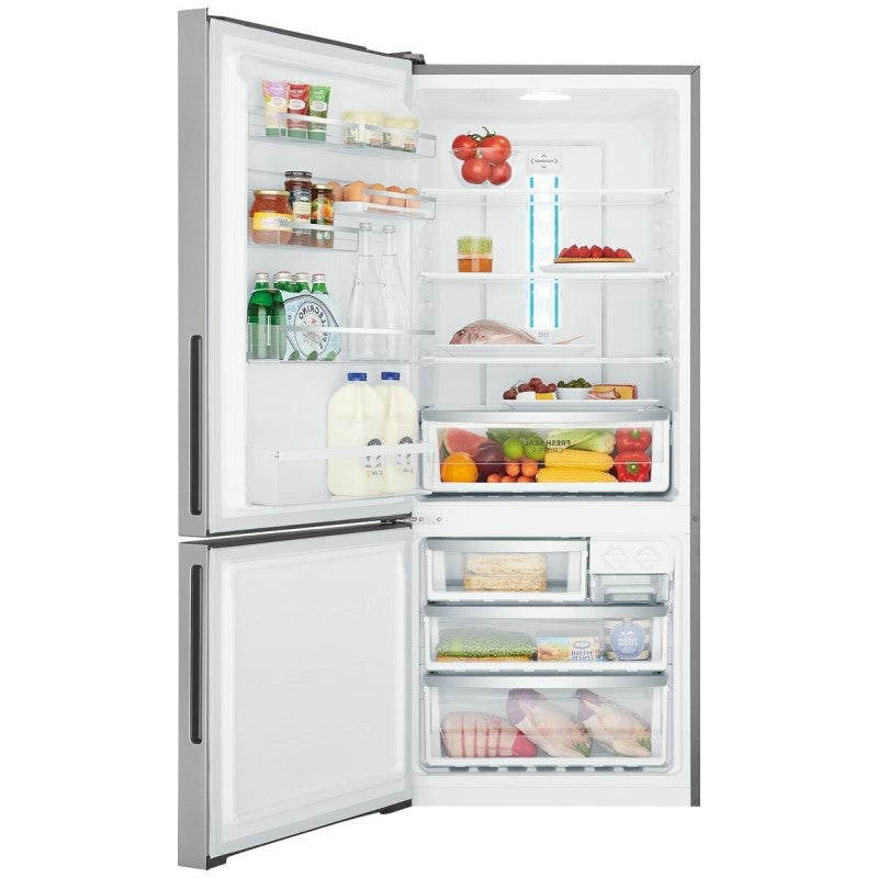 Westinghouse 425L Bottom Mount Fridge Freezer - Arctic Silver