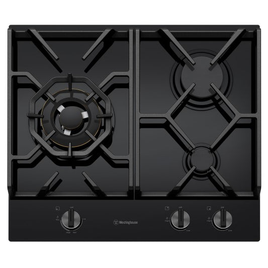 Westinghouse 60cm Gas Cooktop - Black Ceramic Glass